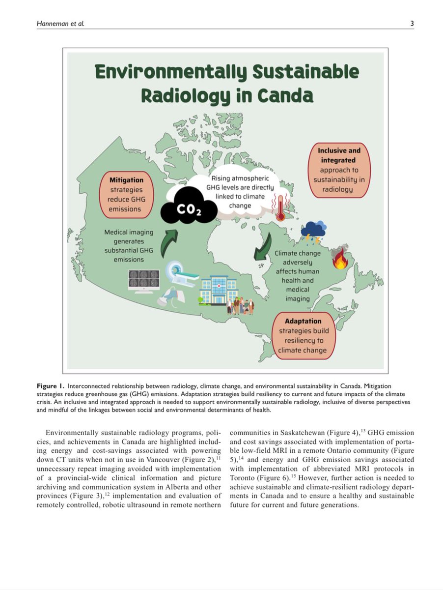 #radiology has a #sustainability problem. Drs Leswick &amp; Burbridge were part of the Canadian Assoc of Radiologists White Paper on sustainability in #medicalImaging . A good read full of current data, potential solutions, &amp; areas for further research. #climatecrisis #climatechange