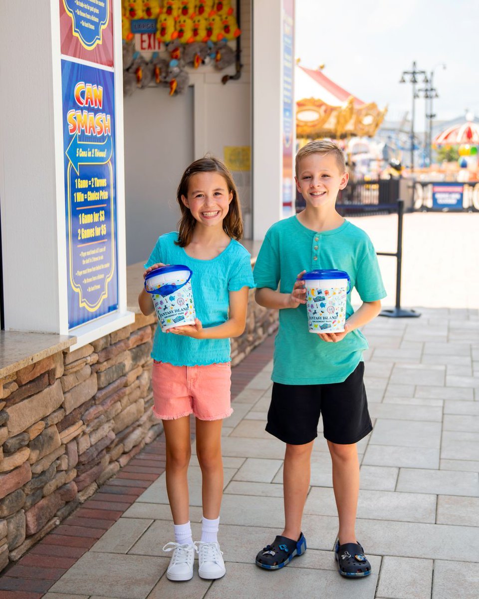 Fill it up, take it home, bring it back🍿Our souvenir popcorn buckets are made for repeat snacking! 🥳 Available at Surfside Snack Shack