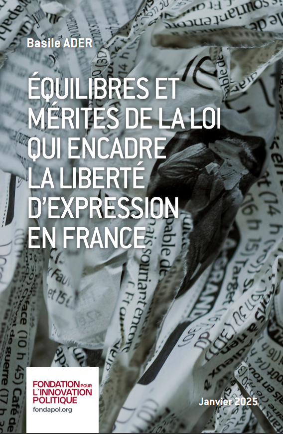 Fondation pour l’innovation politique (@fondapol) on Twitter photo Comment la loi sur la presse de 1881 préserve la liberté d’expression en France?
Replongez dans la note <a href="/Fondapol/">Fondation pour l’innovation politique</a> « Équilibres et mérites de la loi qui encadre la liberté d’expression en France », de <a href="/BasileAder/">Basile Ader</a>.
📖: urls.fr/8e_rI-
<a href="/DominiqueReynie/">Dominique Reynié</a> Comment la loi sur la presse de 1881 préserve la liberté d’expression en France?
Replongez dans la note <a href="/Fondapol/">Fondation pour l’innovation politique</a> « Équilibres et mérites de la loi qui encadre la liberté d’expression en France », de <a href="/BasileAder/">Basile Ader</a>.
📖: urls.fr/8e_rI-
<a href="/DominiqueReynie/">Dominique Reynié</a>