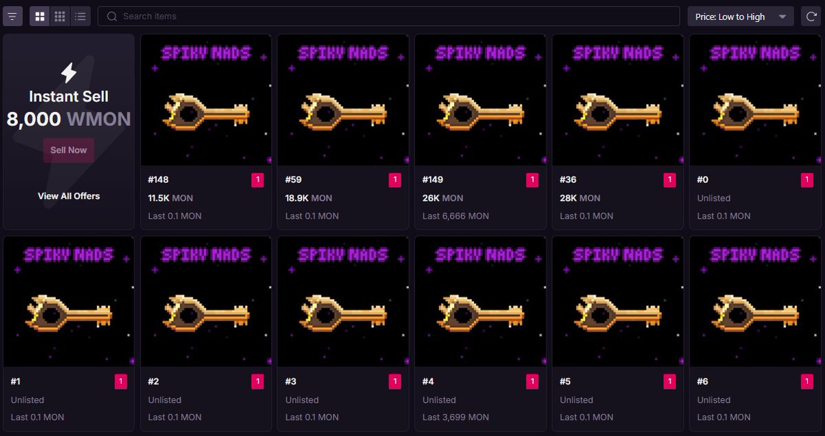 I love you all, especially if you are coming back from succinct, so im giving away a SpiKeys NFT (worth 11,500$ MON and only 4 listed)  

To participate: 
- follow 
- like &amp; rt 
- comment your Monad wallet address  

This could be your key to open many doors in Monad

Good luck!