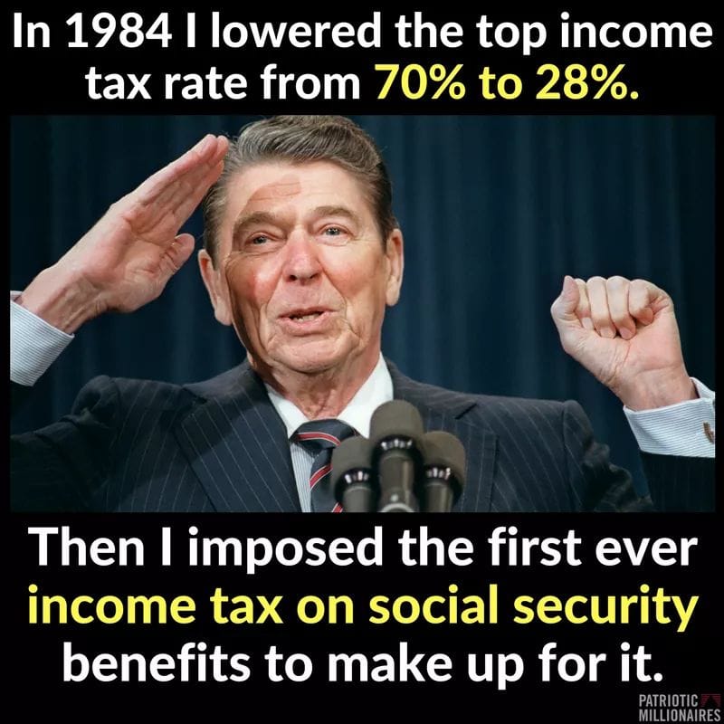 And don't forget how lowering the tax rate for the rich impacted Social Security.