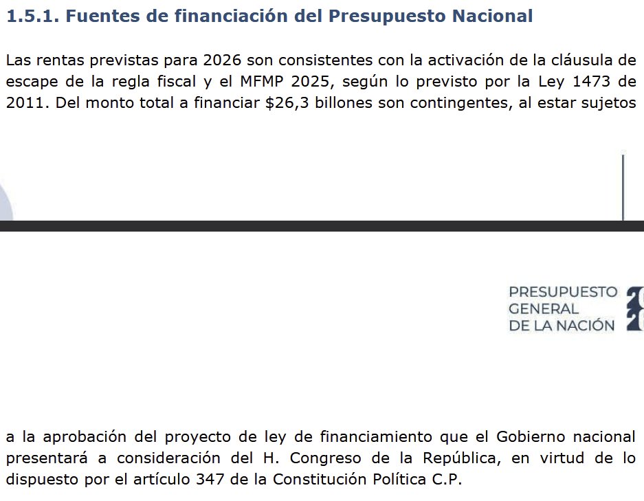 El PGN 2025 no fue aprobado por el Congreso por estar desfinanciado en $12 billones. 

¿Cuál es la expectativa desde el Gobierno para creer que les aprobarán el presupuesto 2026 desfinanciado en $26,3 billones?

¿Volver a aprobarlo por decreto y alegar que no los dejan gobernar?