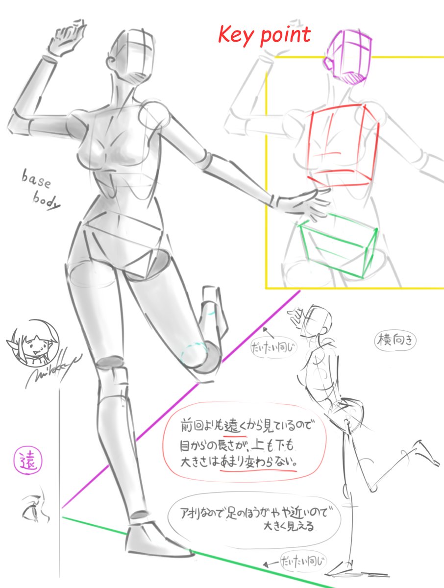 立体強化練習✏️
アオリでも前回のポーズより
遠くから見ているので
上下の大きさの変化が少ないです

前回のポストと比べると
結構わかると思います
近くから見れば見るほど
大きさの変化が激しいですね
よかったら確認してみてね😆
#スケッチ #クロッキー