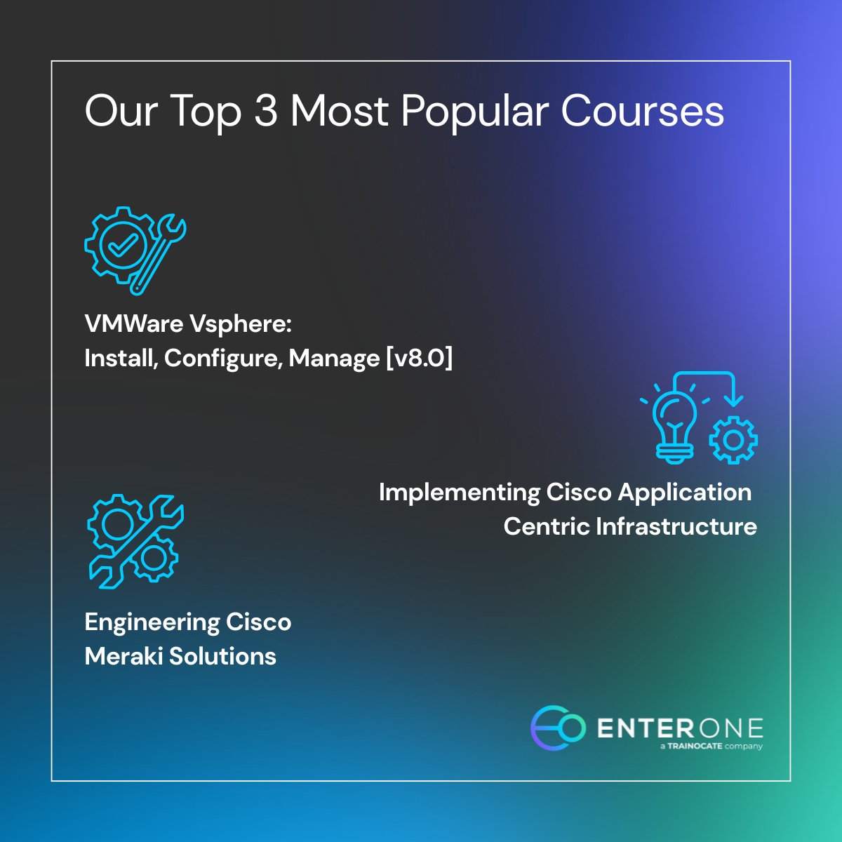 enteronecorp's tweet photo. Curious about our most popular courses?
Explore upcoming dates or bring training directly to your team:

🔗 https://t.co/eOCev0slxX

#VMware #Cisco #Meraki #EnterOne https://t.co/M0GJxpUwYF