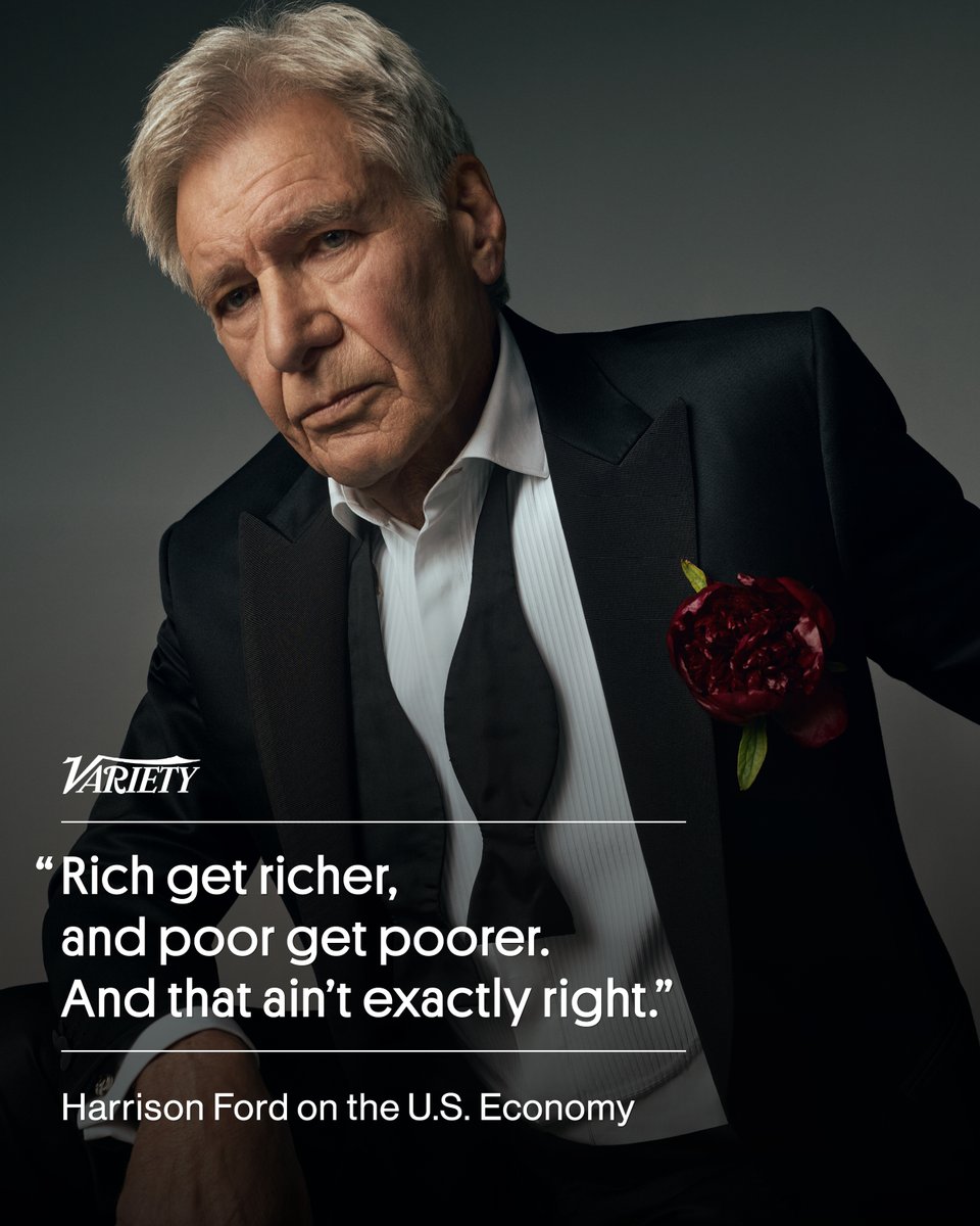 Harrison Ford on Trump's presidency and the current state of the U.S.: 

"In politics and in life, you don’t always get what you want, but you get what you get and you don’t get upset. They teach us that in kindergarten, but they also teach you to fight for what you think is