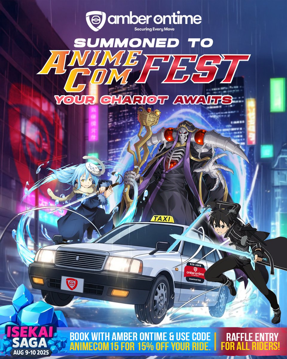 Step through the portal and ride in style with Amber OnTime! Use code ANIMECON15 for 15% OFF your ride — and automatically enter our raffle giveaway just for riding! 
#AnimeComJA #AmberOnTime #KingstonEvents #AnimeInJamaica