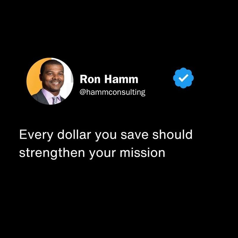 What you save should strengthen your #mission.
Without #strategy, cost-cutting is just subtraction.
With #purpose, it creates space to grow and serve.

Where are you finding ways to save and strengthen?