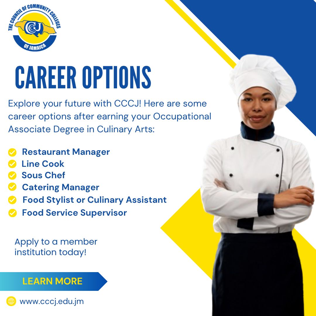 🎯 Your future starts here!

Check out these career paths waiting for you!

#WorkforceWednesday #CCCJCareers #CommunityCollegesJA #Education