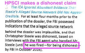Wondering why all the propagandists frothing over the HPSCI Report didn't mention that HPSCI lied.

HPSCI's own interview, the Nunes memo, and DOJ IG Report all say this is false.