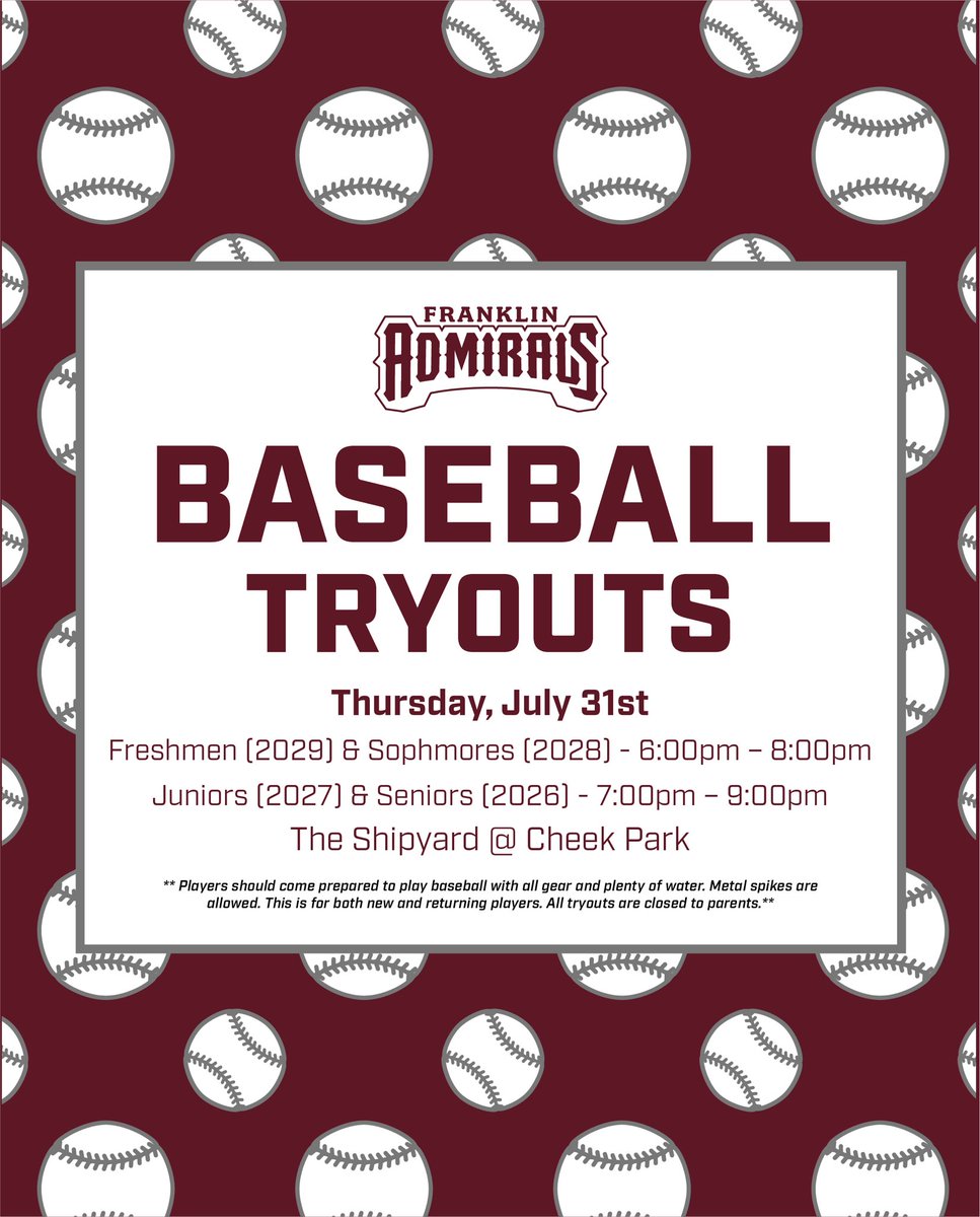 Franklin Admirals Baseball (@fhsadmbaseball) on Twitter photo 