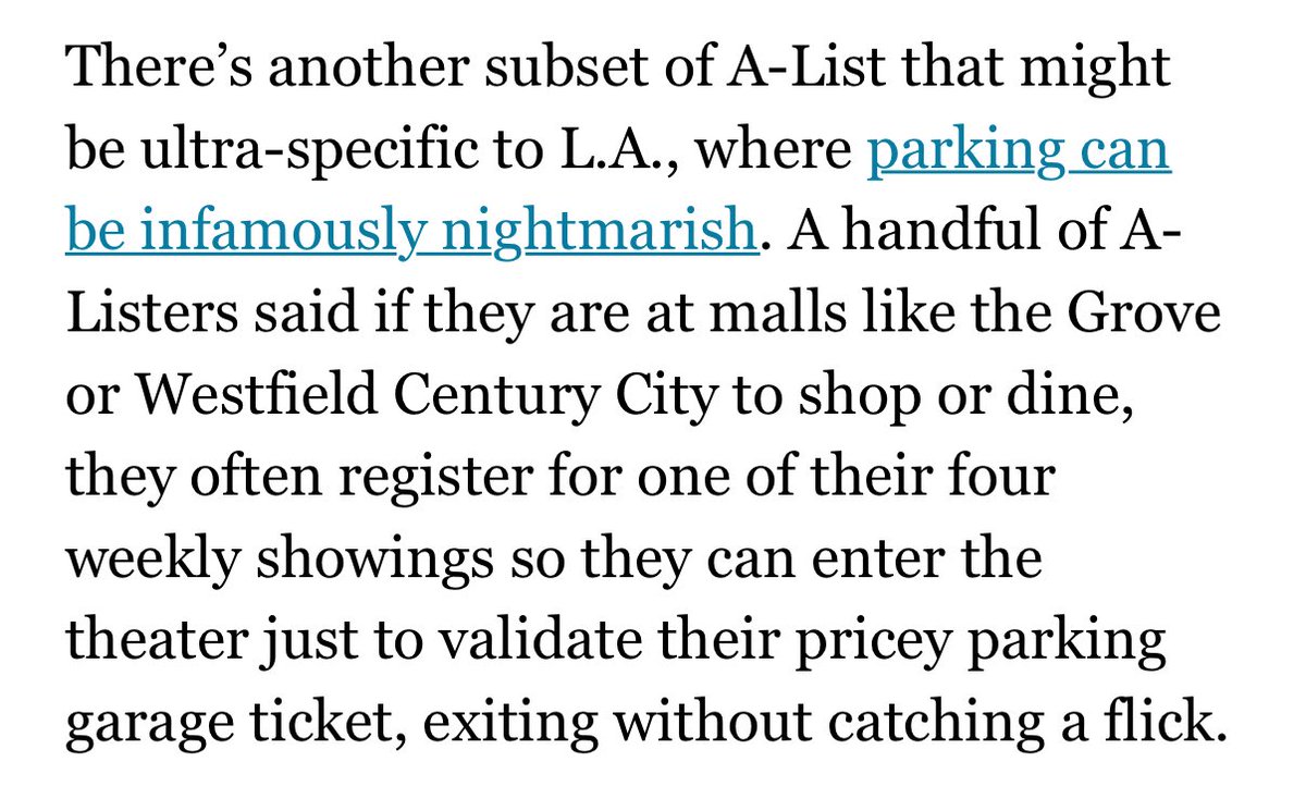 Lol, there are angelenos using AMC A-List subscriptions for the free parking validation 😭