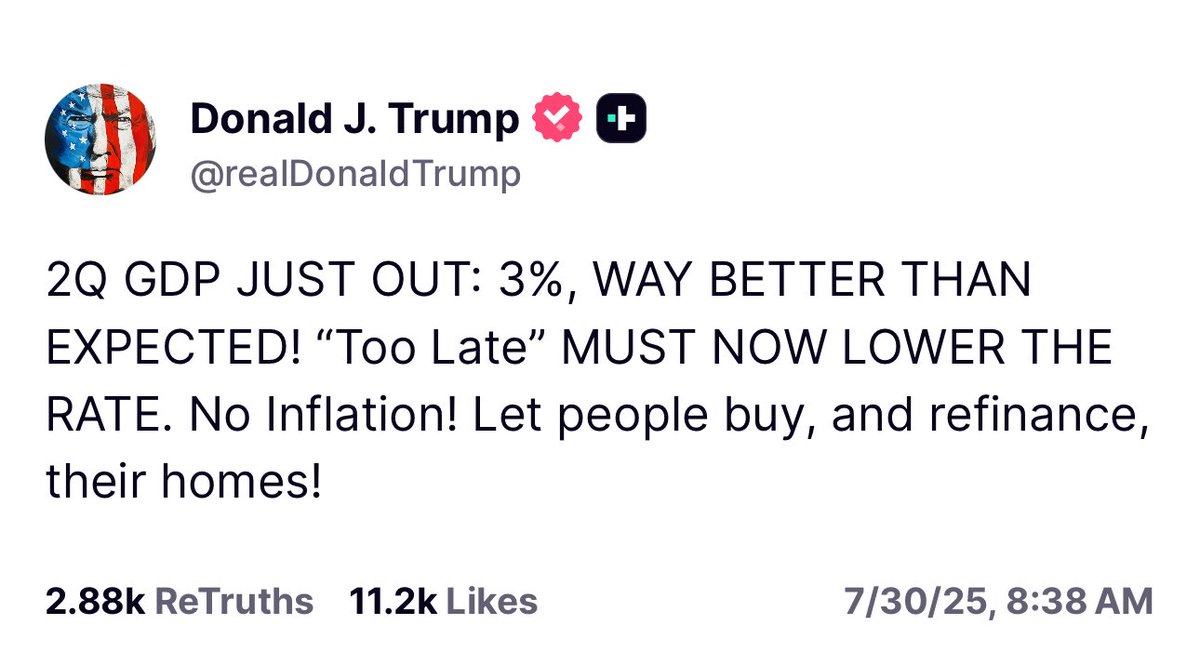 Incredible news. Remember when we were all told it was going to be the great depression? Instead America is absolutely crushing it and no longer being taken advantage of.  
This is what winning looks like.🇺🇸🇺🇸🇺🇸