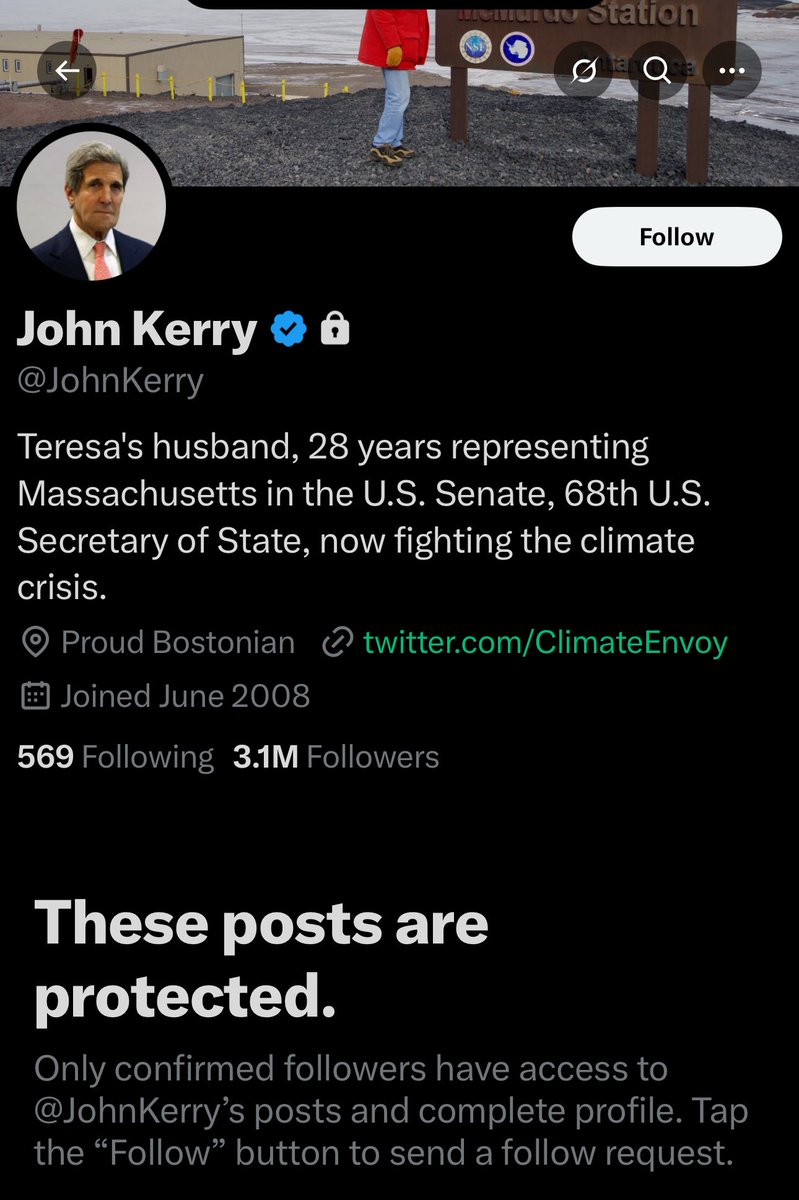 .<a href="/JohnKerry/">John Kerry</a> protected all of his posts. 

PANIC IN DC.