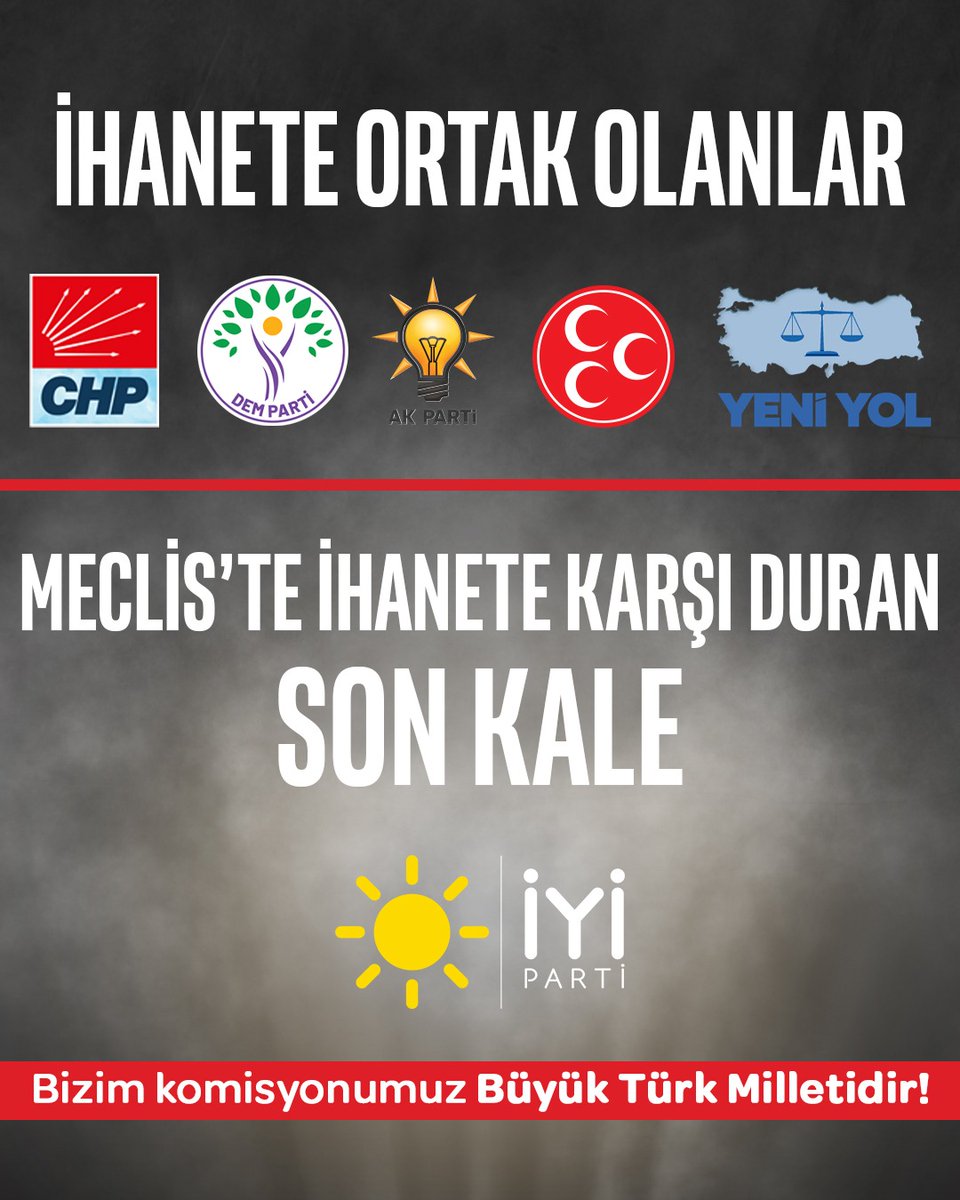 <a href="/UGUR__POYRAZ/">UĞUR POYRAZ</a> <a href="/iyiparti/">İYİ Parti</a> Bizim komisyonumuz Büyük Türk Milleti'dir.
#BizVarız