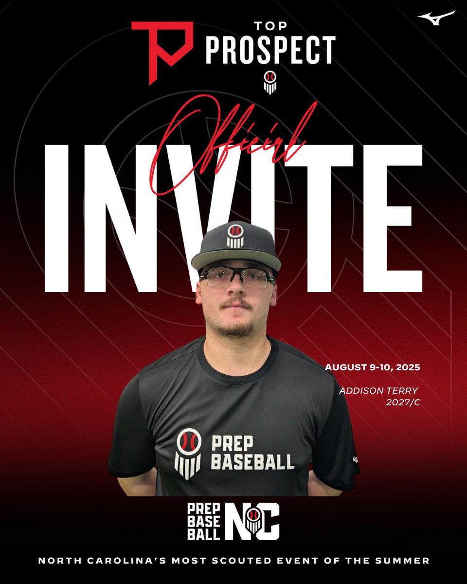 PrepBaseballNC's tweet image. Invite Accepted✅
Top Prospect Games Roster Intros: Saturday, August 9 &amp;amp; Sunday August 10 at High Point University &amp;amp; Finch Field!
@AddisonTerry14
@aidnmrphy9
@Austinbevy
@_beckettd

⚾⚾ Event Info: loom.ly/hDgzWcw