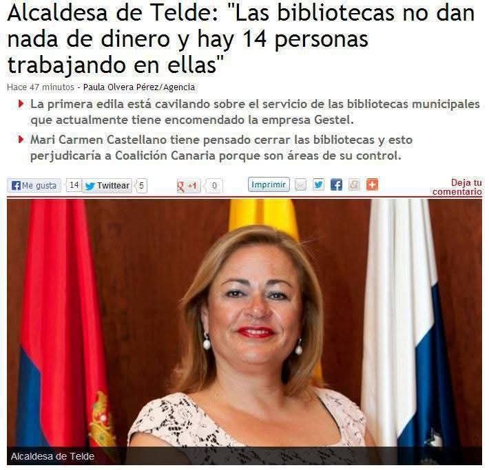 Pues si... Este era es y será siempre el pensamiento de estos compratitulos.... La cultura para esta gentuza son los toros, lo que da dinero es la construcción..para ellos cuanto más ceporro sea el personal mejor.. Valiente elementa.. A ver los asesores que tenía ella..
