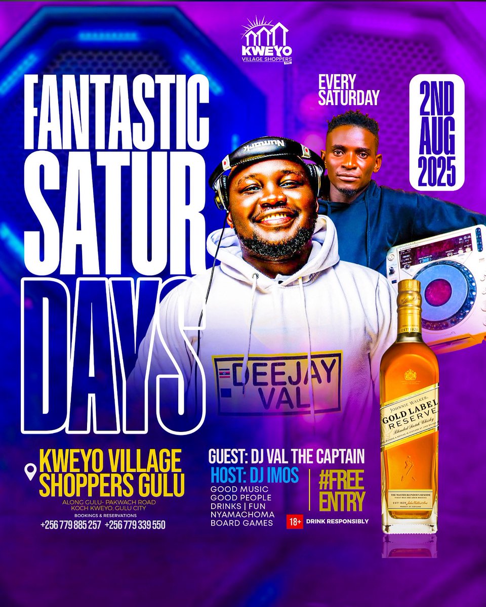 This Saturday we shall be in #Gulucity
 <a href="/KweyoVillage83/">Kweyo Village Shoppers</a> <a href="/Spraggapromo/">Spragga Promotions🇺🇬 🇰🇪 🇹🇿 🇸🇸</a> <a href="/SleekEventsUG/">Sleek Events</a>