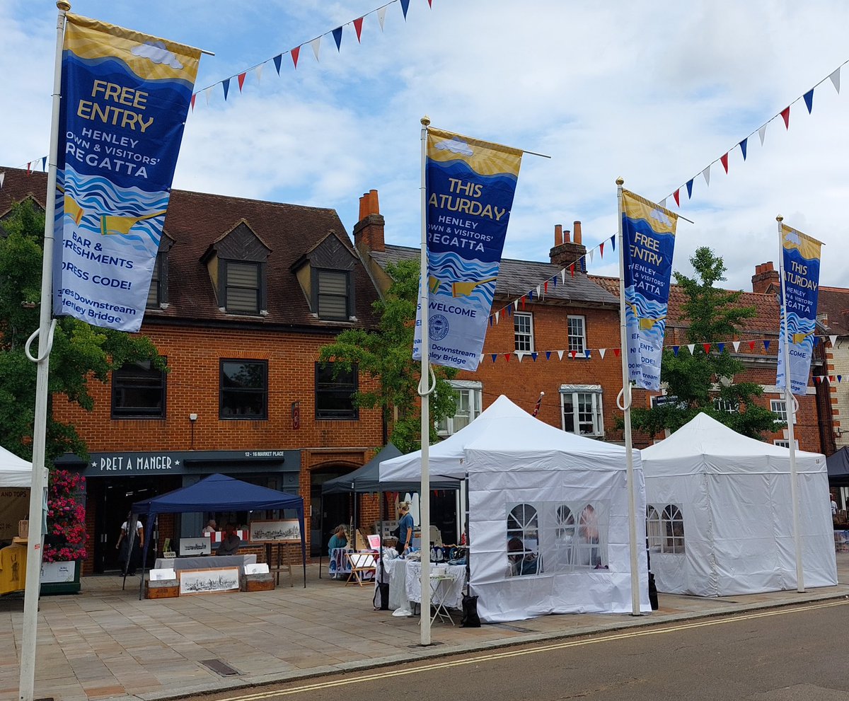 Flags are up in Market Place and final preparations underway. Look forward to seeing you all down by the river on Saturday 2nd August.