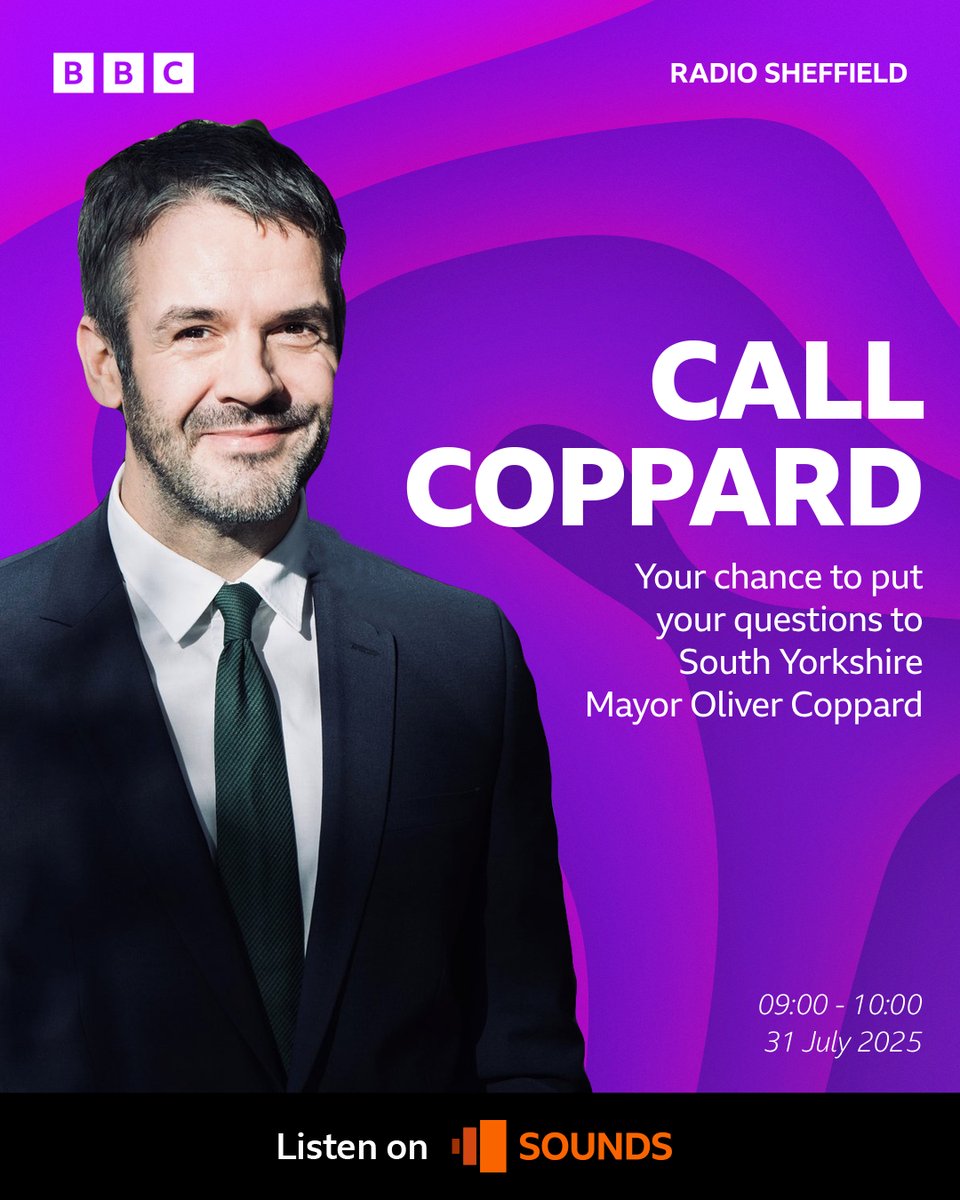 South Yorkshire Mayor Oliver Coppard will be joining us in the studio on Thursday morning. Post your questions in the comments.