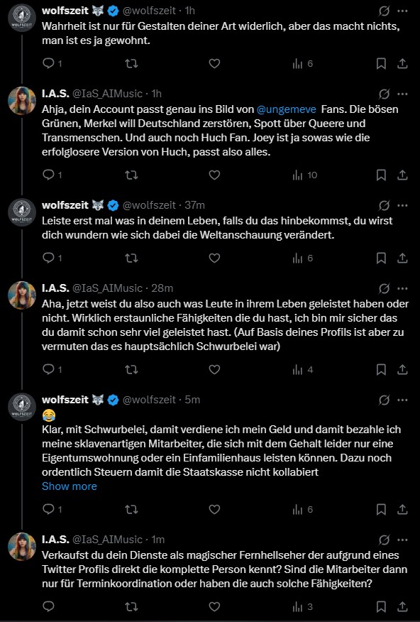 Typische Huch-Fans in freier Wildbahn: rassistische Hetze verteidigen, dann großkotzig aufspielen und andere abwerten. Alles wie immer.