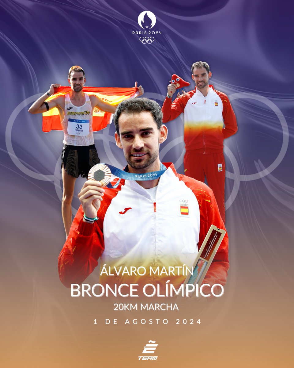 atletismoRFEA (@atletismorfea) on Twitter photo Hace un año #EspañaAtletismo conseguía la primera medalla en #París2024 🥹
<a href="/Alvaroatletismo/">Álvaro Martín Uriol</a>, al que ya echamos de menos, se colgó el 🥉 en los 20km marcha ganando su 1️⃣ª medalla olímpica, pero no la última 👀
Qué buenos recuerdos nos dejó ese momentazo ✨
#PasiónPorCompetir Hace un año #EspañaAtletismo conseguía la primera medalla en #París2024 🥹
<a href="/Alvaroatletismo/">Álvaro Martín Uriol</a>, al que ya echamos de menos, se colgó el 🥉 en los 20km marcha ganando su 1️⃣ª medalla olímpica, pero no la última 👀
Qué buenos recuerdos nos dejó ese momentazo ✨
#PasiónPorCompetir