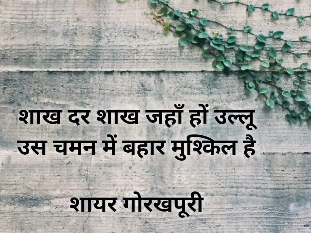 शाख दर शाख जहां हो उल्लू
उस चमन में बहार मुश्किल है