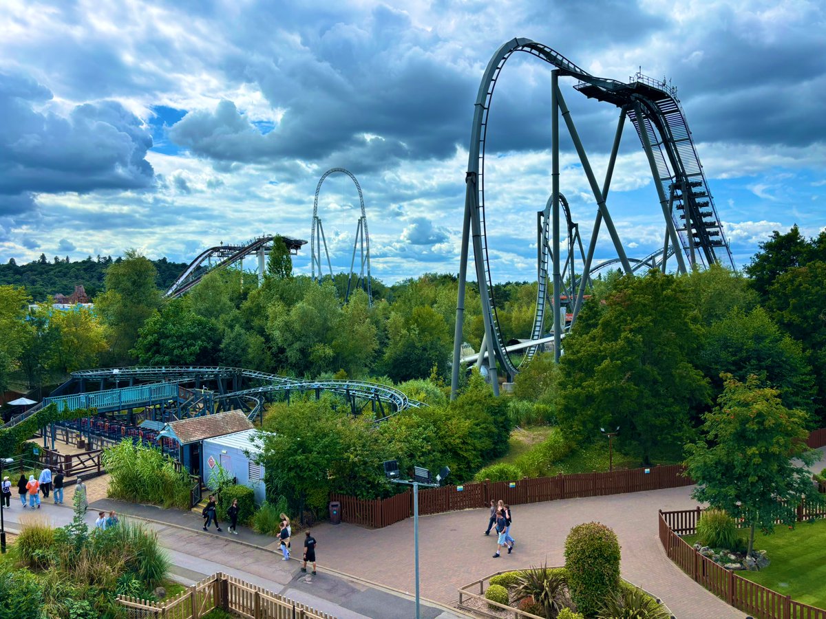 Current view ⬇️ A bit cloudy but lots of family fun 🤩 <a href="/THORPEPARK/">Thorpe Park Official</a>
