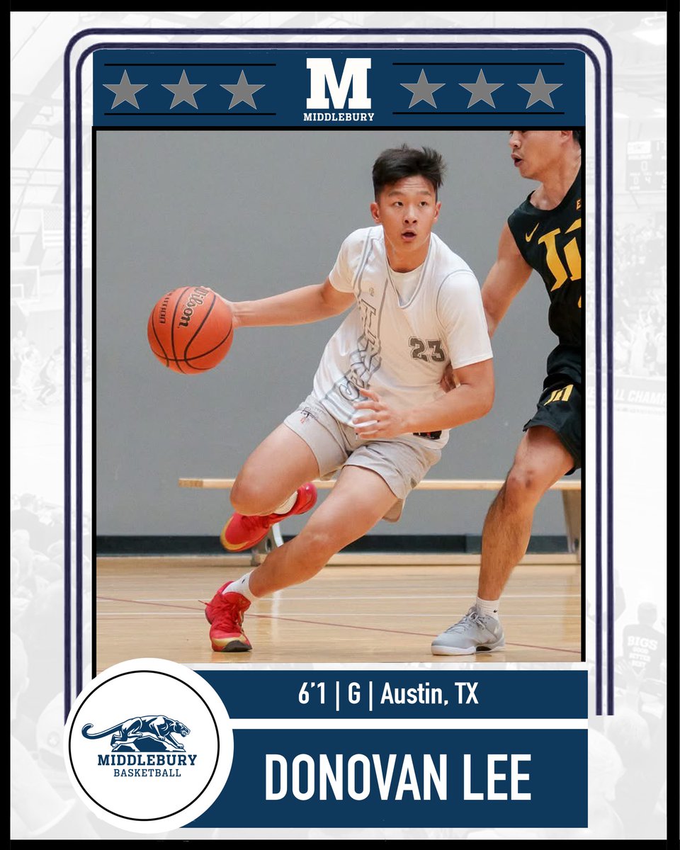 We are excited to welcome Donovan Lee to Middlebury! Donovan is an Austin, TX native and is coming off a post grad year at the Newman School in Boston, MA #GoMidd