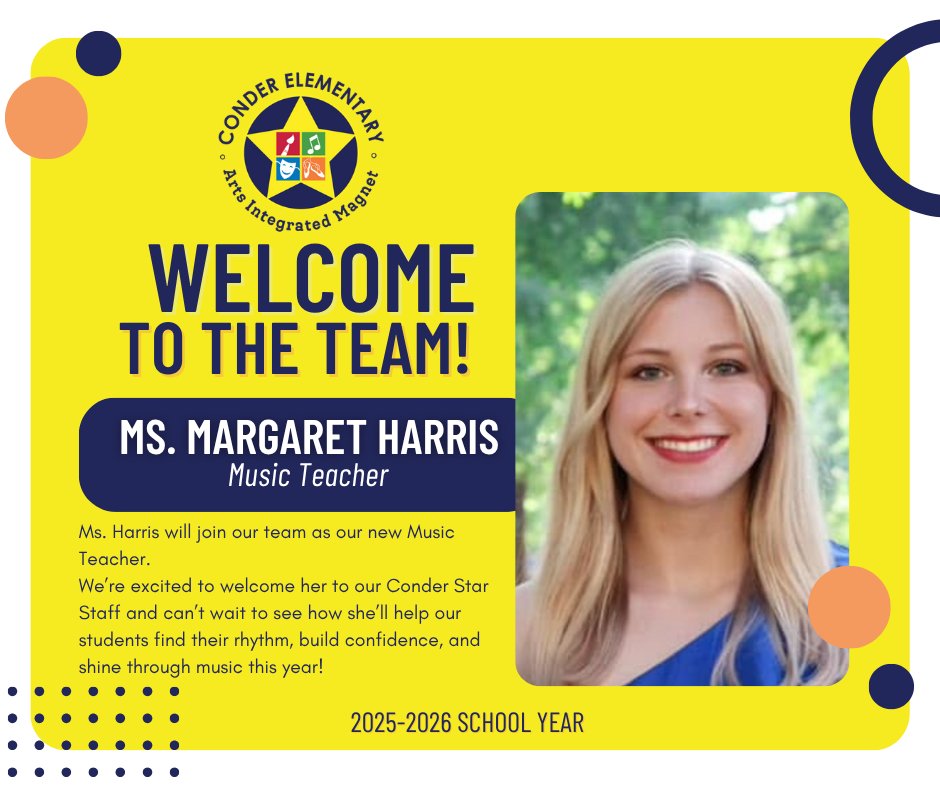We’re thrilled to introduce Ms. Harris as part of our Conder Star Staff!

Drop a ⭐️ in the comments to help us give her a warm Conder welcome!

@richlandtwo