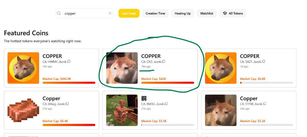 Much respect to you guys for launching the orginal $COPPER months ago on Bonk

All other new launches are just pvps scams

I support the orginal Copper

Cft3gDDE72M833wN1C6rZgJLjse1X2EXMUgXVVfcbonk