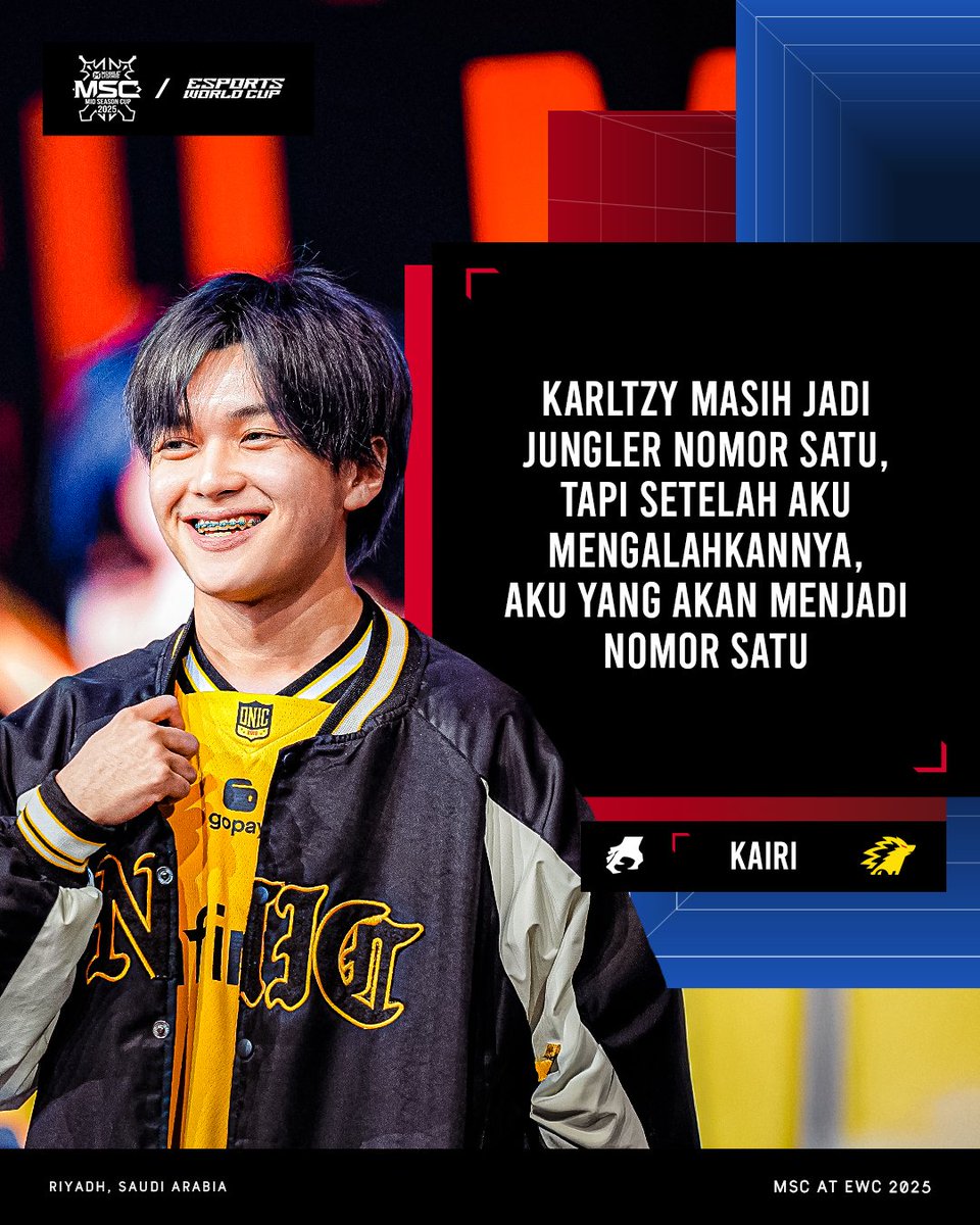 mplidofficial's tweet photo. Kelass Kaii, gas buktikan di match semifinals nanti π«΅π
#WeOwnThis #MSC2025 #DynamicMSC #NarasiMSC #QuoteMSC #ONICID #MSCatEWC2025 #EncounterTheUnknown https://t.co/CTOuFLoTY7