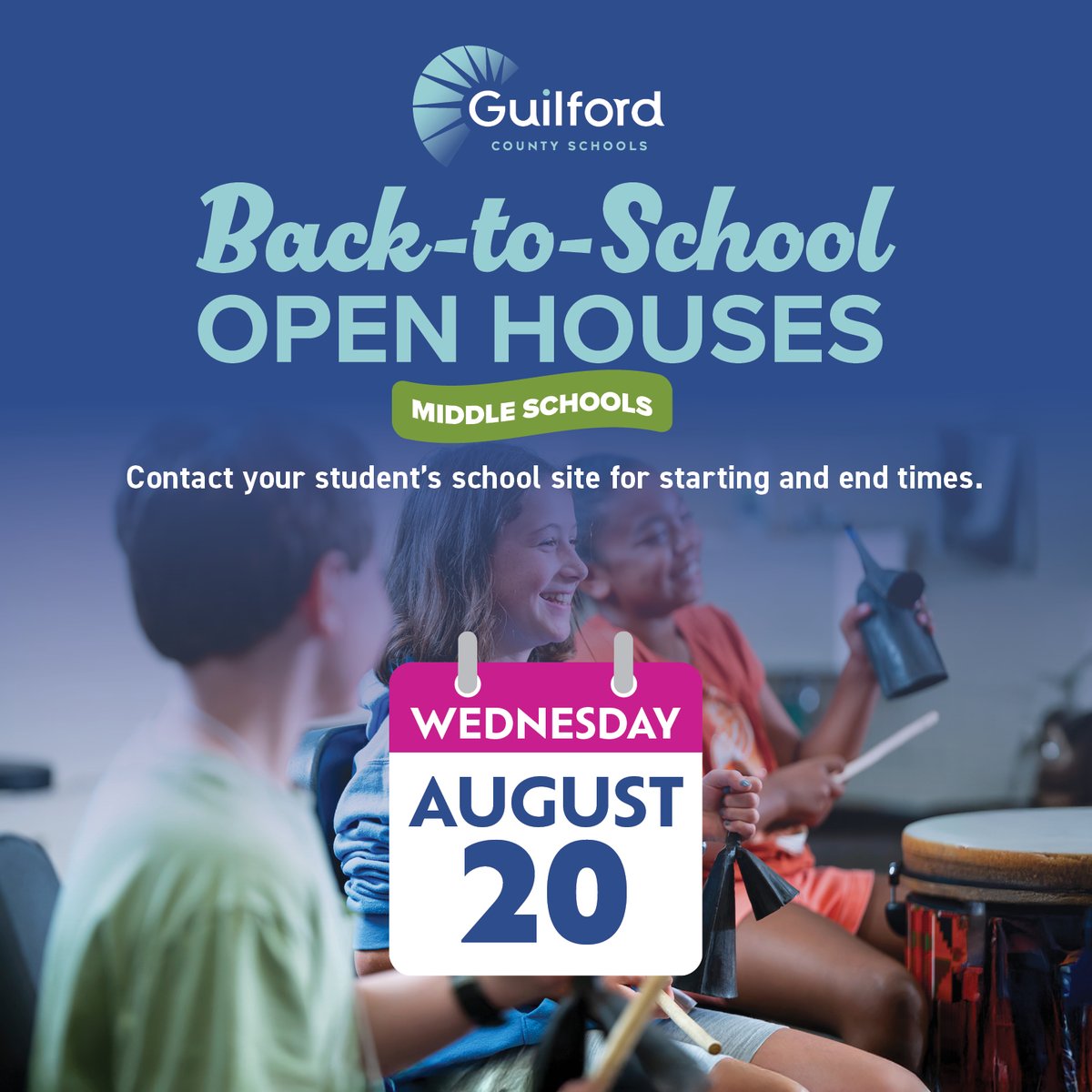 #BackToGCS | Mark your calendars, open houses will be here before you know it! 📅

If you have questions, reach out to your student's individual school.🌟