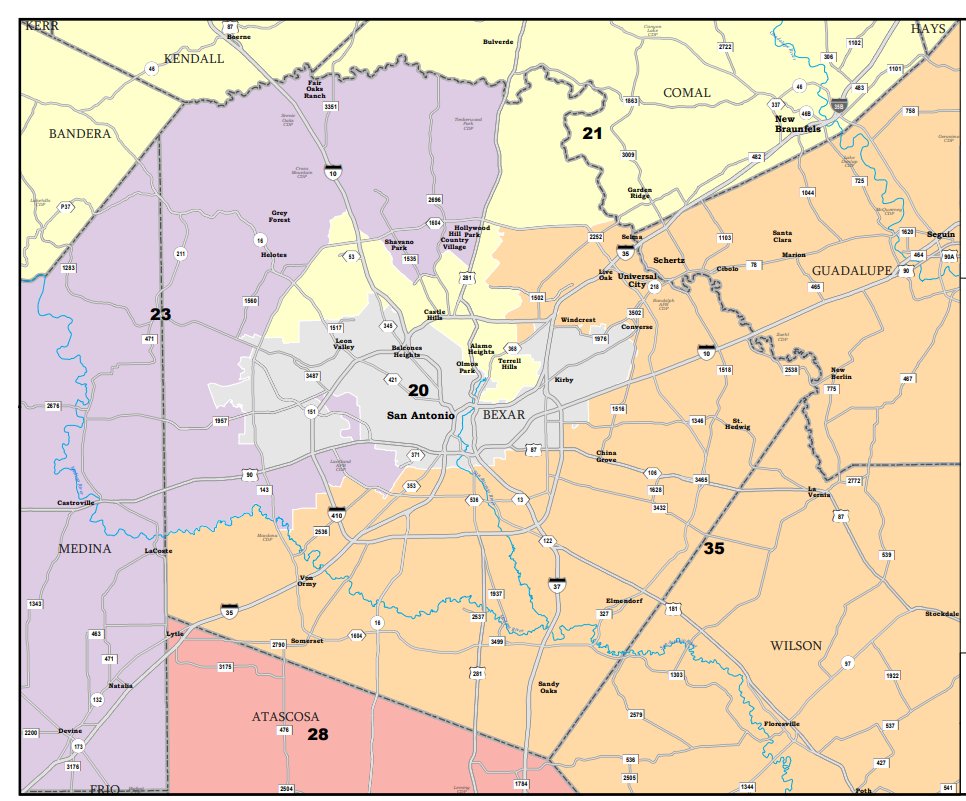 Here is the proposed map for San Antonio.  See the breakdown below
#txlege