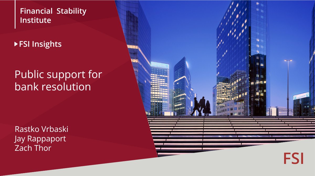Resolution frameworks should integrate well-defined public support arrangements to be used as a last resort in order to preserve financial stability and contain adverse social costs.
#FinancialStabilityInstitute #BankResolution