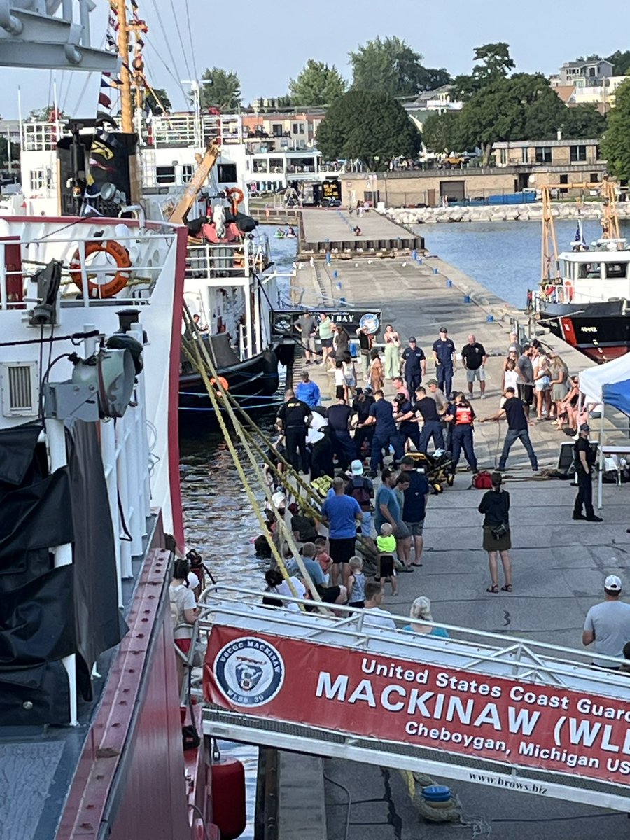 A 97 YOM was rescued just before 7pm yesterday evening during ship tours at CG Fest in Grand Haven. 

The man fell 6+ feet into the Grand River after losing his balance while resting on his walker. https://t.co/osIXjjNgRR