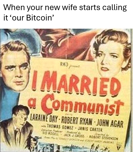 Be careful who you marry gentlemen....

#Bitcoin diggers are the new gold diggers 👀

You're looking for someone to help you grow your stack, not take half of it 😂