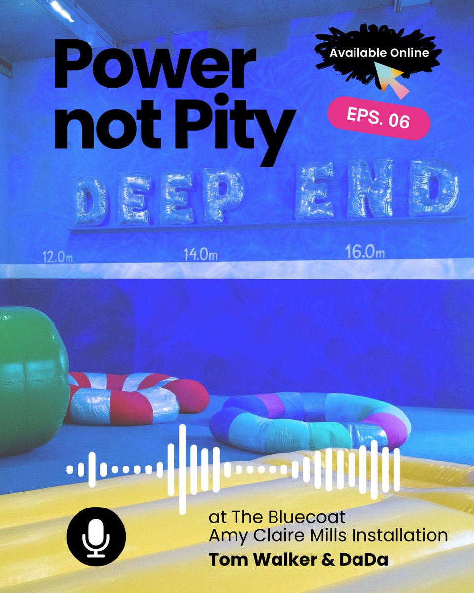 DaDa (@dadafest) on Twitter photo Power Not Pity Podcast joins a visitor experience of an exhibition by artist Amy Claire Mills <a href="/theBluecoat/">Bluecoat</a>
'Deep End’ is a multidisciplinary installation <a href="/Biennial/">Liverpool Biennial</a> as part of a Co-commission with DaDa.
Listen to what disabled artists thought here:
dadafest.podbean.com/e/power-not-pi… Power Not Pity Podcast joins a visitor experience of an exhibition by artist Amy Claire Mills <a href="/theBluecoat/">Bluecoat</a>
'Deep End’ is a multidisciplinary installation <a href="/Biennial/">Liverpool Biennial</a> as part of a Co-commission with DaDa.
Listen to what disabled artists thought here:
dadafest.podbean.com/e/power-not-pi…
