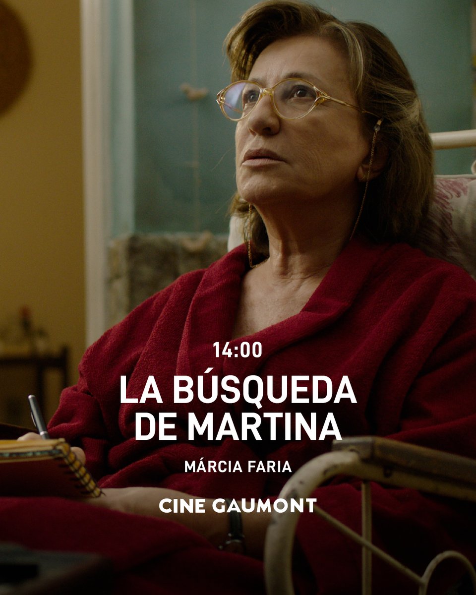 Cine Gaumont (@cinegaumont) on Twitter photo ๐ฌ "La bรบsqueda de Martina", dirigida por <a href="/mfaria/">Maxwell Faria</a>
๐ฝ๏ธ Del jueves 31 de julio al miรฉrcoles 6 de agosto: 14:00
๐ 88 min (SAM 13)
๐ Entradas en la boleterรญa ๐ฐ๐ฏ๐ญ๐ช๐ฏ๐ฆ que encontrรกs en nuestro perfil y en la boleterรญa del cine, Av. Rivadavia 1635.
ยกNos vemos en el #cine! ๐ฌ๐ฟ ๐ฌ "La bรบsqueda de Martina", dirigida por <a href="/mfaria/">Maxwell Faria</a>
๐ฝ๏ธ Del jueves 31 de julio al miรฉrcoles 6 de agosto: 14:00
๐ 88 min (SAM 13)
๐ Entradas en la boleterรญa ๐ฐ๐ฏ๐ญ๐ช๐ฏ๐ฆ que encontrรกs en nuestro perfil y en la boleterรญa del cine, Av. Rivadavia 1635.
ยกNos vemos en el #cine! ๐ฌ๐ฟ