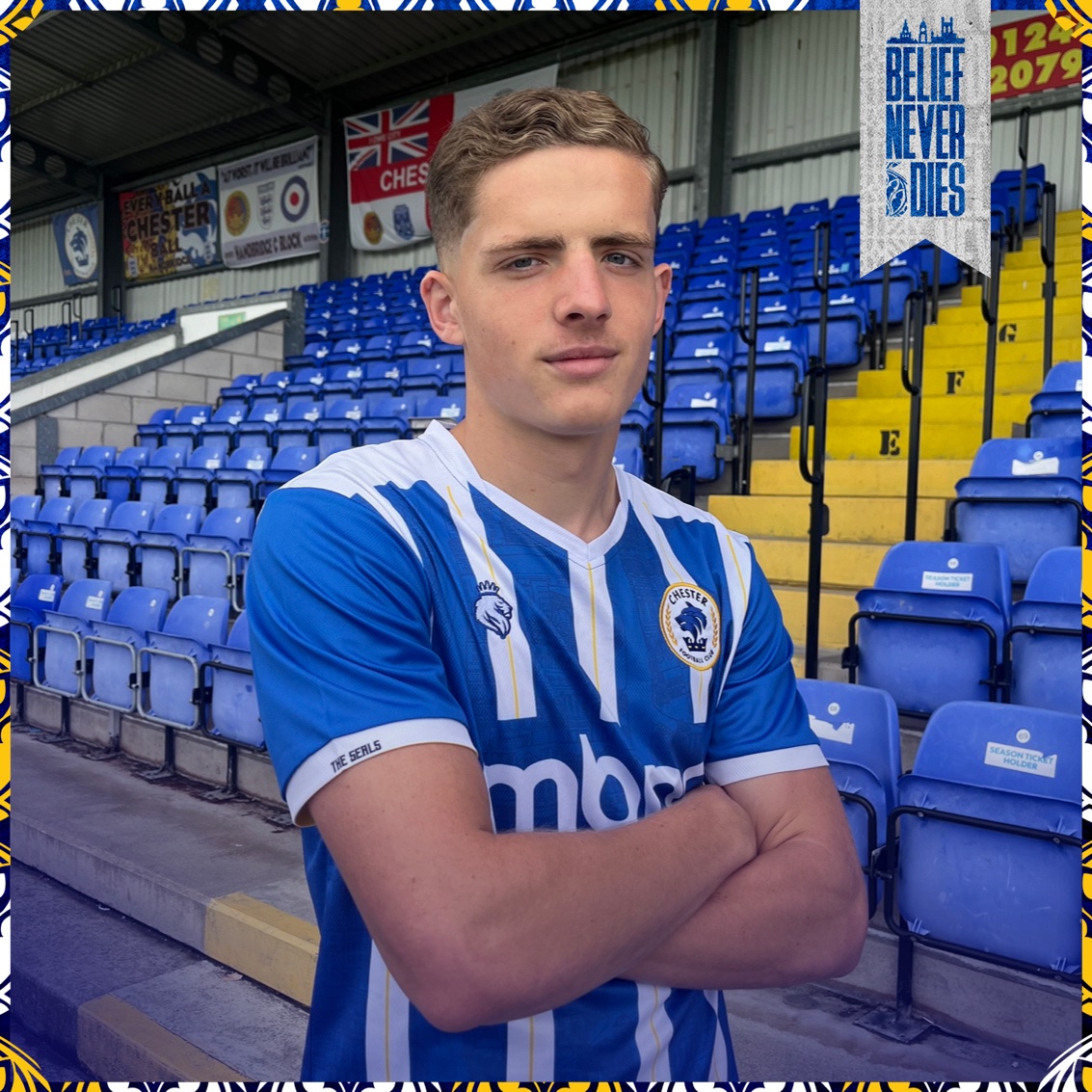 🖊️ #ChesterFC are delighted to announce the return of Fin Roberts on a season-long loan from Crewe Alexandra.

#BeliefNeverDies 💙