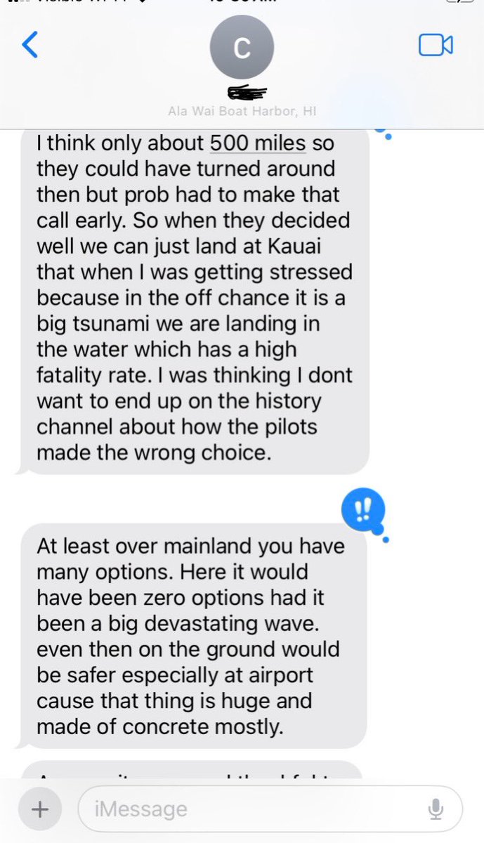 🚨 UPDATE: His plane landed safely at 7:37pm HST in Honolulu, right as the waves were supposed to start hitting. He slept in the airport until the all clear came at 12:30am HST. 

The tsunami warning was announced by the pilot with ~4 hours left, but once the decision was made to