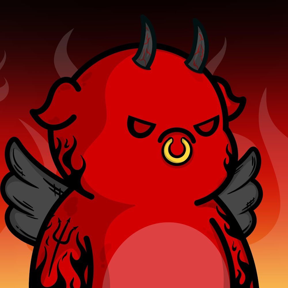 I haven’t been very active on web3 lately. The space kind of burned me out and I’ve just been doing life stuff. I still play around a little bit. But low key. I scored another red devil so I had to post. 
This one is from <a href="/balloonsonape/">Balloons🎈</a>. 
It goes nicely with my,
<a href="/GhostLabNFT/">Ghost Lab 👻</a>