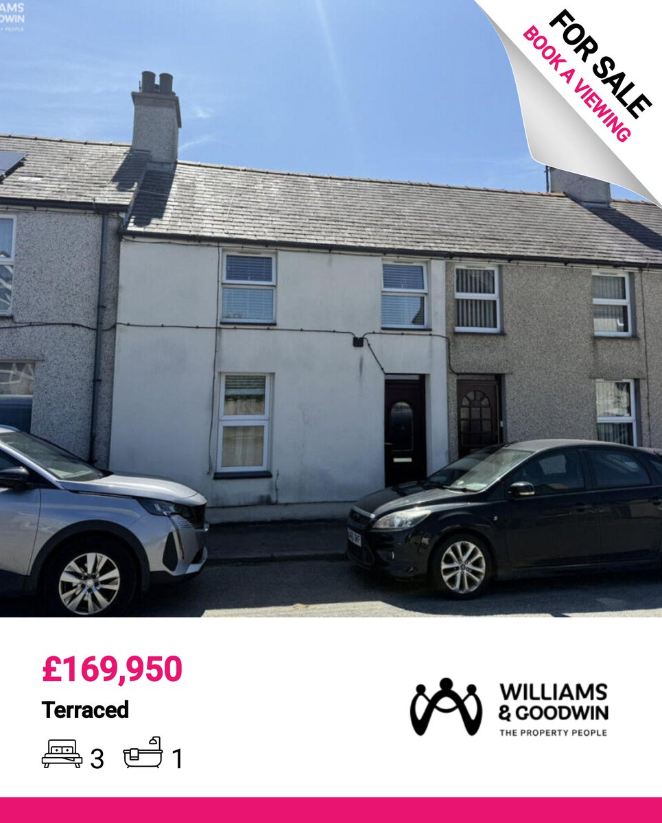 Crown Street, Gwalchmai, Anglesey, LL65
For Sale: £169,950
Discover this charming three-bedroom terraced house. Perfect for first time buyers or investor. Act fast to secure...
01248 75 1000 tppuk.com/estate-agents/… #Llangefni #NorthWales #HouseHunting