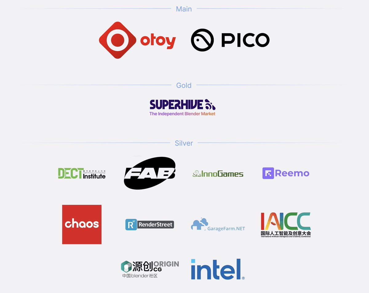 BlenderConf's tweet image. Blender Conference is made possible thanks to the community and our awesome sponsors ❤️

See you in September for #bcon25! #b3d