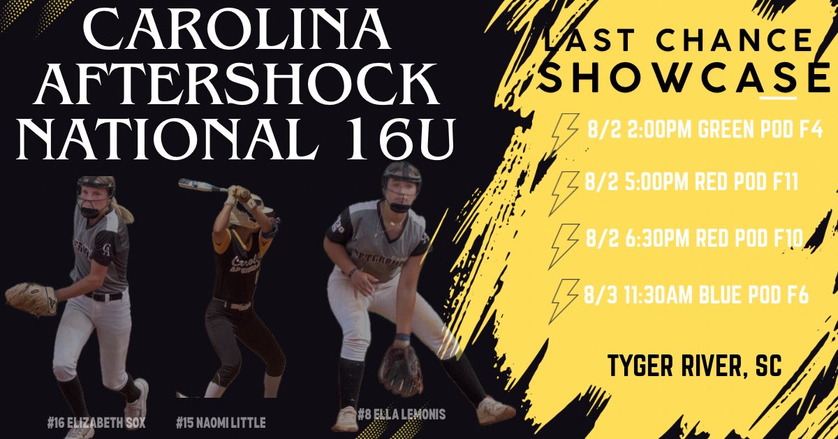 Ryleigh Peter (@ryleighpeter) on Twitter photo My team is back in Tyger River this weekend! After a short break to attend a church camp, I'm excited get back to work! Go Carolina Aftershock! <a href="/CA_NatsTerrapin/">Carolina Aftershock- National - Terrapin</a> <a href="/lhs_wildcat_sb/">LHS Wildcats Softball</a> #ryleighpeter14 My team is back in Tyger River this weekend! After a short break to attend a church camp, I'm excited get back to work! Go Carolina Aftershock! <a href="/CA_NatsTerrapin/">Carolina Aftershock- National - Terrapin</a> <a href="/lhs_wildcat_sb/">LHS Wildcats Softball</a> #ryleighpeter14