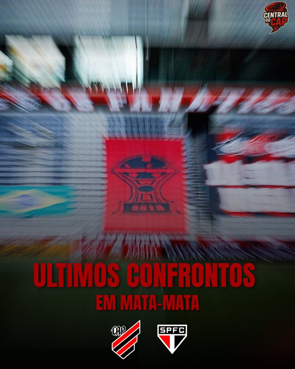 CentraldoCapz's tweet photo. 1999 | Seletiva Libertadores 🌪️
2001 | Quartas Brasileirão 🌪️
2005 | Final Libertadores 🇾🇪
2008 | 2ª fase Sulamericana 🌪️
2018 | 4ª fase Copa do Brasil 🌪️
2025 | Oitavas Copa do Brasil 🌪️x🇾🇪
Confiantes, torcedor?
#Athletico #SPFCxCAP #CopadoBrasil https://t.co/3VpYz6gzDZ