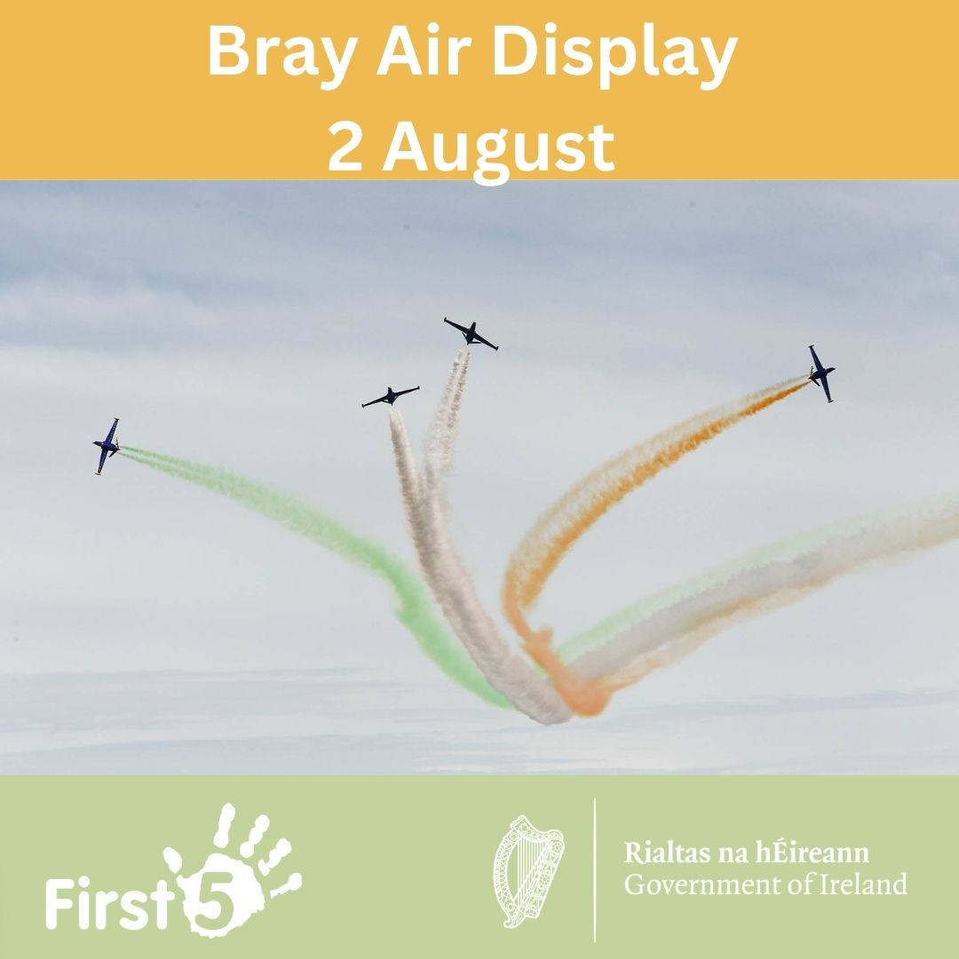 For a fun-filled family day out, head on down to Bray for the #BrayAirDisplay event on Saturday, 2 August 2025. You’ll be swept off your feet! 🛩

#letsplayireland #first5ireland