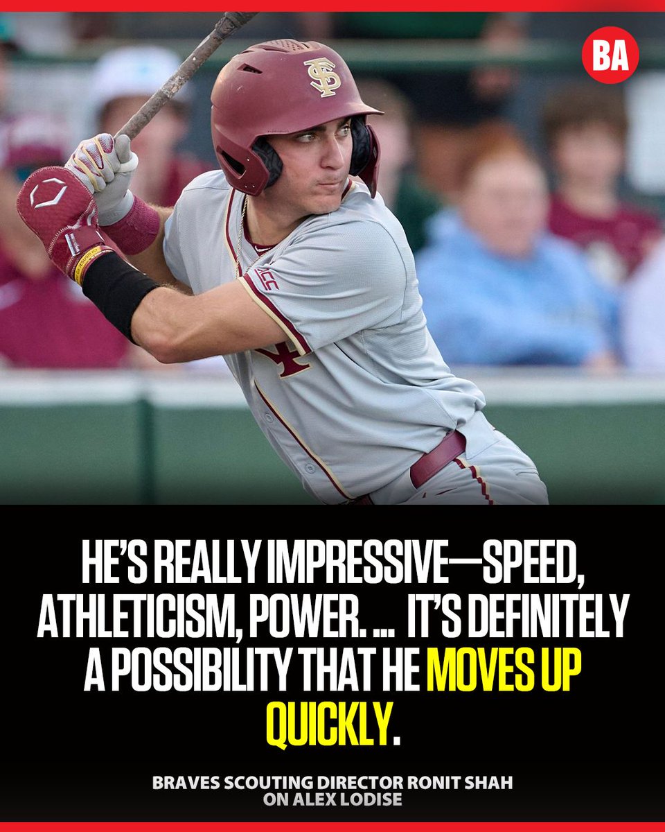 Shortstop Alex Lodise is a welcome acquisition to the Braves farm system. 

Could the ACC Player of the Year help address MLB infield depth sooner rather than later?

He's one of 12 prospects who caught our attention this month. 

baseballamerica.com/stories/12-mlb…