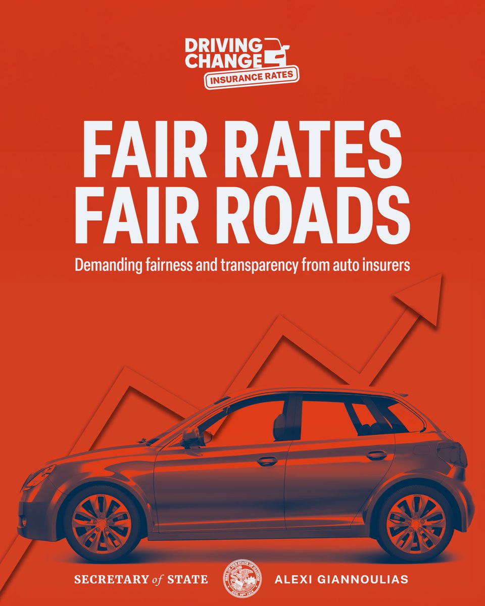 Has your auto insurance gone through the roof? Were you blindsided by a rate increase? Help us bring transparency and accountability to the ratemaking process and put drivers first. Visit ilsos.gov/drivingchange to learn more about the issue and share your story.