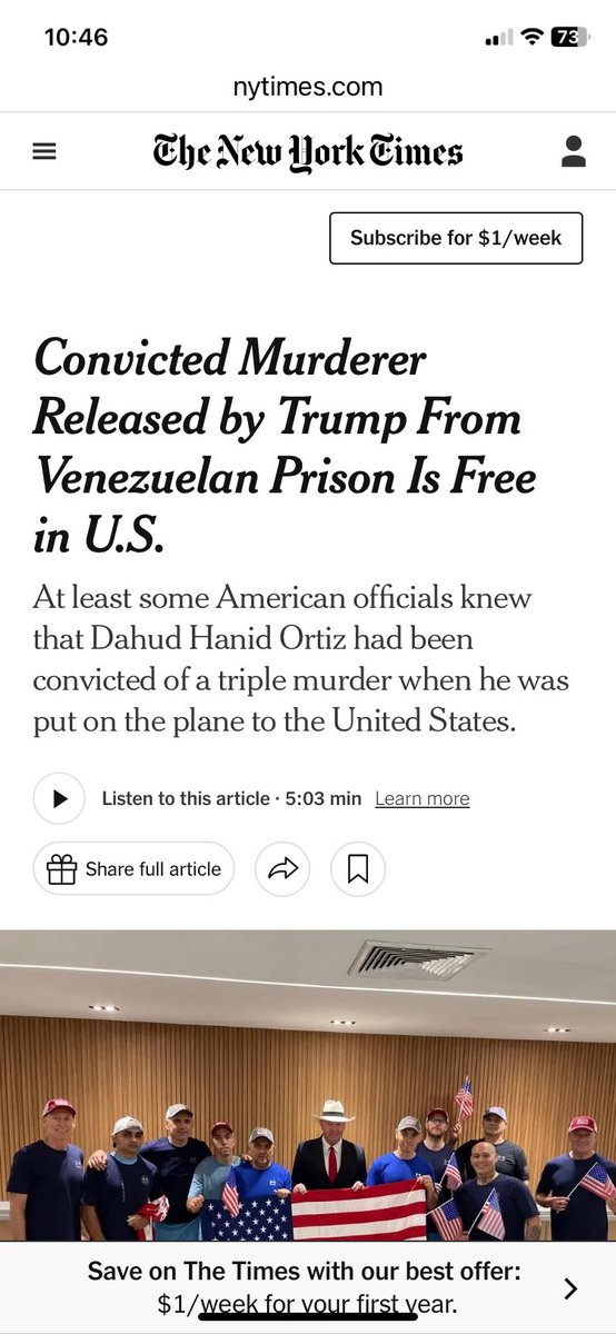 Thai Zombie (@tomstraw01) on Twitter photo nytimes.com/2025/07/24/wor… Convicted Murderer Freed by Trump in Venezuelan Prisoner Swap Is Free in U.S. - The New York Times nytimes.com/2025/07/24/wor… Convicted Murderer Freed by Trump in Venezuelan Prisoner Swap Is Free in U.S. - The New York Times