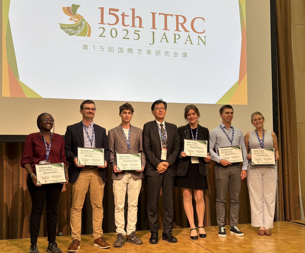 Faculty members &amp; grad students in #turfgrass science traveled to Japan for International Turfgrass Research Conference &amp; presented research. M.S. student Will Green placed second in the grad student paper contest.
#horticulture #turf #TurfScience

#AgFoodLife